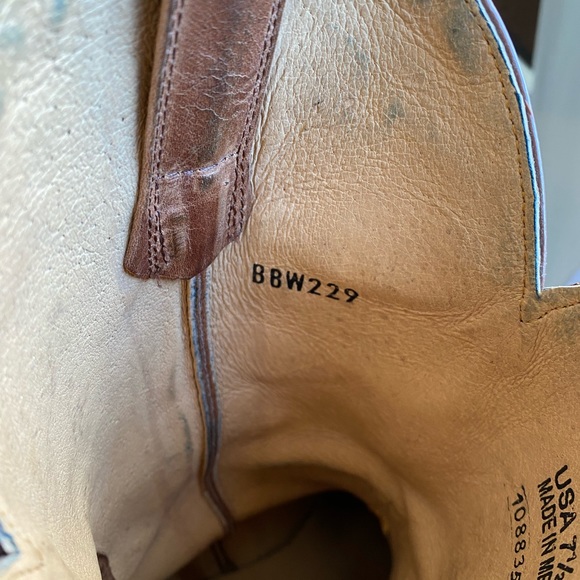 womens shyanne cowboy boots tan size 7.5 - Picture 8 of 8